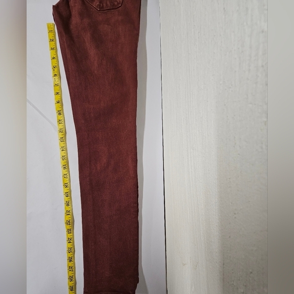 Paige Skyline Low Rise Skinny Jeans in Distressed Rust Size 28 - Picture 12 of 13